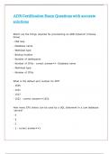 ADB Certification Exam Questions with accurate solutions 