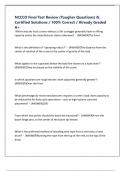 NCCCO Final Test Review &lpar;Tougher Questions&rpar; & Certified Solutions &sol; 100&percnt; Correct &sol; Already Graded A&plus;