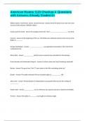 American History 1123 Checkup 4  Questions with Answers Already Graded A&plus;