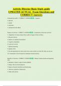 Activity Director Basic Study guide  UPDATED ACTUAL  Exam Questions and  CORRECT Answers 