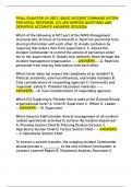 FINAL EXAM FOR&colon; IS-200&period;C&colon; BASIC INCIDENT COMMAND SYSTEM  FOR INITIAL RESPONSE&comma; ICS-200 VERIFIED QUESTIONS AND  DEFINITIVE ACCURATE ANSWERS 2025&sol;2026
