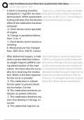 HESI PHARMACOLOGY PRACTICE QUESTIONS FOR FINAL