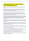NUR 180 MH EXAM 2 QUESTIONS & SOLUTIONS&lpar;RATED A&plus;&rpar;