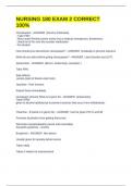 NURSING 180 EXAM 2 CORRECT 100&percnt;
