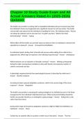 Chapter 10 Study Guide Exam and All Actual Answers Rated A&plus; &lpar;2025-2026&rpar; Updated&period;