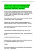 Chapter 10&comma; Stress and Disease Final Review Exam Question With Solved  Solutions 2025-2026 Updated&period;