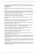 FDCPA FOR COLLECTORS POST TEST QUESTIONS & ANSWERS