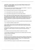 &lpar;FDCPA&rpar; FAIR DEBT COLLECTION PRACTICES ACT FINAL ASSESSMENT
