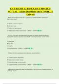 EAT RIGHT &num;2 RD EXAM UPDATED  ACTUAL   Exam Questions and CORRECT  Answers 