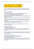 NUR 180 EXAM 2 CORRECT QUESTIONS & SOLUTIONS