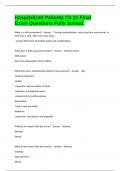 Hospitalized Patients Ch 24 Final Exam Questions Fully Solved&period;