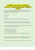 Eat Right Prep Practice UPDATED  ACTUAL   Exam Questions and CORRECT  Answers 