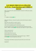 EAT RIGHT PREP &lpar;Pt &num;1&rpar; UPDATED  ACTUAL   Exam Questions and CORRECT  Answers