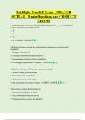 Eat Right Prep RD Exam UPDATED  ACTUAL   Exam Questions and CORRECT  Answers
