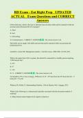 RD Exam - Eat Right Prep   UPDATED  ACTUAL   Exam Questions and CORRECT  Answers