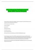 D115 Advanced Pathophysiology Exam With Correct Answers