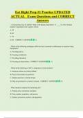 Eat Right Bundled Exam Questions WITH  CORRECT Answers