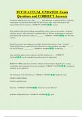 FCCM ACTUAL UPDATED  Exam  Questions and CORRECT Answers