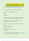 FCCM UPDATED ACTUAL  Exam  Questions and CORRECT Answers 