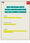 BUAL 2600 EXAM 2 GUPTA ACTUAL 2025&sol;2026 QUESTIONS AND 100&percnt; CORRECT ANSWERS