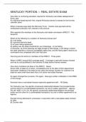 KENTUCKY PORTION &mdash; REAL ESTATE EXAM 