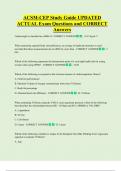 ACSM  Bundled Exam Questions WITH  CORRECT Answers