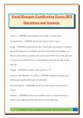 Food Manager Bundled Exams 2025&sol;2026 &vert;Questions and Answers &vert;100&percnt; Pass&vert; Current Update