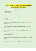 CAPP  Bundled Exam Questions WITH  CORRECT Answers