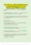 MLT 106 Test 3&semi; ABO and Rh Blood System  Groups UPDATED ACTUAL  Exam  Questions and CORRECT Answers
