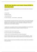 CDR RD Exam Ques ons and answers Newest RATED A&plus; 2025&sol;2026 NEW&excl;