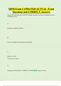 QDM Exam 1 UPDATED ACTUAL  Exam  Questions and CORRECT Answers