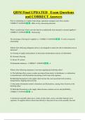 QDM Final UPDATED   Exam Questions  and CORRECT Answers