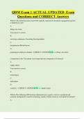 QDM Exam 1 ACTUAL UPDATED  Exam  Questions and CORRECT Answers 