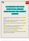 AG ASSOCIATE TEST STUDY GUIDE ACTUAL 2025&sol;2026 QUESTIONS AND 100&percnt; CORRECT ANSWERS