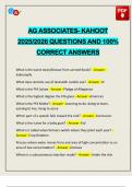 AG ASSOCIATES- KAHOOT 2025&sol;2026 QUESTIONS AND 100&percnt; CORRECT ANSWERS