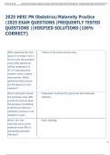 Exam &lpar;elaborations&rpar; HESI PN Obstetrics  