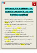 IV CERTIFICATION EXAM ACTUAL 2025&sol;2026 QUESTIONS AND 100&percnt; CORRECT ANSWERS