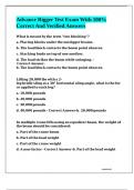 Advance Rigger Test Exam With 100&percnt; Correct And Verified Answers