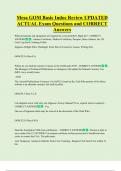 Mesa GOM Basic Indoc Review UPDATED   ACTUAL Exam Questions and CORRECT  Answers 