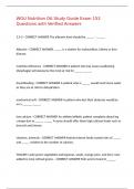 WGU Nutrition OA Study Guide Exam 153 Questions with Verified Answers&comma;100&percnt;CORRECT