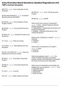 Army Promotion Board Questions &lpar;Updated Regulations&rpar; with 100&percnt; Correct Answers
