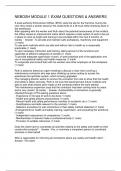 NEBOSH MODULE 1 EXAM QUESTIONS & ANSWERS
