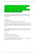 PN 3006 Final Exam Prep Guide&comma; ideal for nursing practice covering maternity&comma; pediatrics&comma; transfusions&comma;