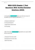 WGU C235 Chapter 1 Test Questions With Verified Detailed Solutions &lpar;2025&rpar;