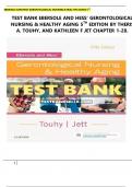 Test Bank for Ebersole and Hess' Gerontological Nursing & Healthy Aging 6th Edition is written by Theris A&period; Touhy&semi; Kathleen F Jett&comma; &lpar;2025&rpar; All Chapters Newest version &vert; Download A&plus; Free pass&period;
