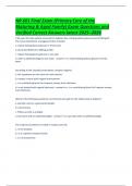 NR 601 Final Exam &lpar;Primary Care of the Maturing & Aged Family&rpar; Exam Questions and Verified Correct