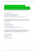 Nursing 130 Fundamentals of Nursing&comma; Professional Nursing Concepts Exam Questions and Verified