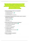 WGU D265 CRITICAL THINKING REASON AND EVIDENCE  OBJECTIVE ASSESSMENT Verified Multiple Choice and  Conceptual Actual Emended Exam Questions With Reviewed  100&percnt; Correct Detailed Answers  Guaranteed Pass&excl;&excl;Current Update&excl;&excl; 