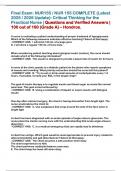 Final Exam&colon; NUR155 &sol; NUR 155 COMPLETE &lpar;Latest 2025 &sol; 2026 Update&rpar;&colon; Critical Thinking for the Practical Nurse &vert; Questions and Verified Answers &vert; 100 out of 100 &lpar;Grade A&rpar; &ndash; Hondros&period;