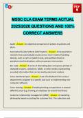 MSSC CLA EXAM TERMS ACTUAL 2025&sol;2026 QUESTIONS AND 100&percnt; CORRECT ANSWERS